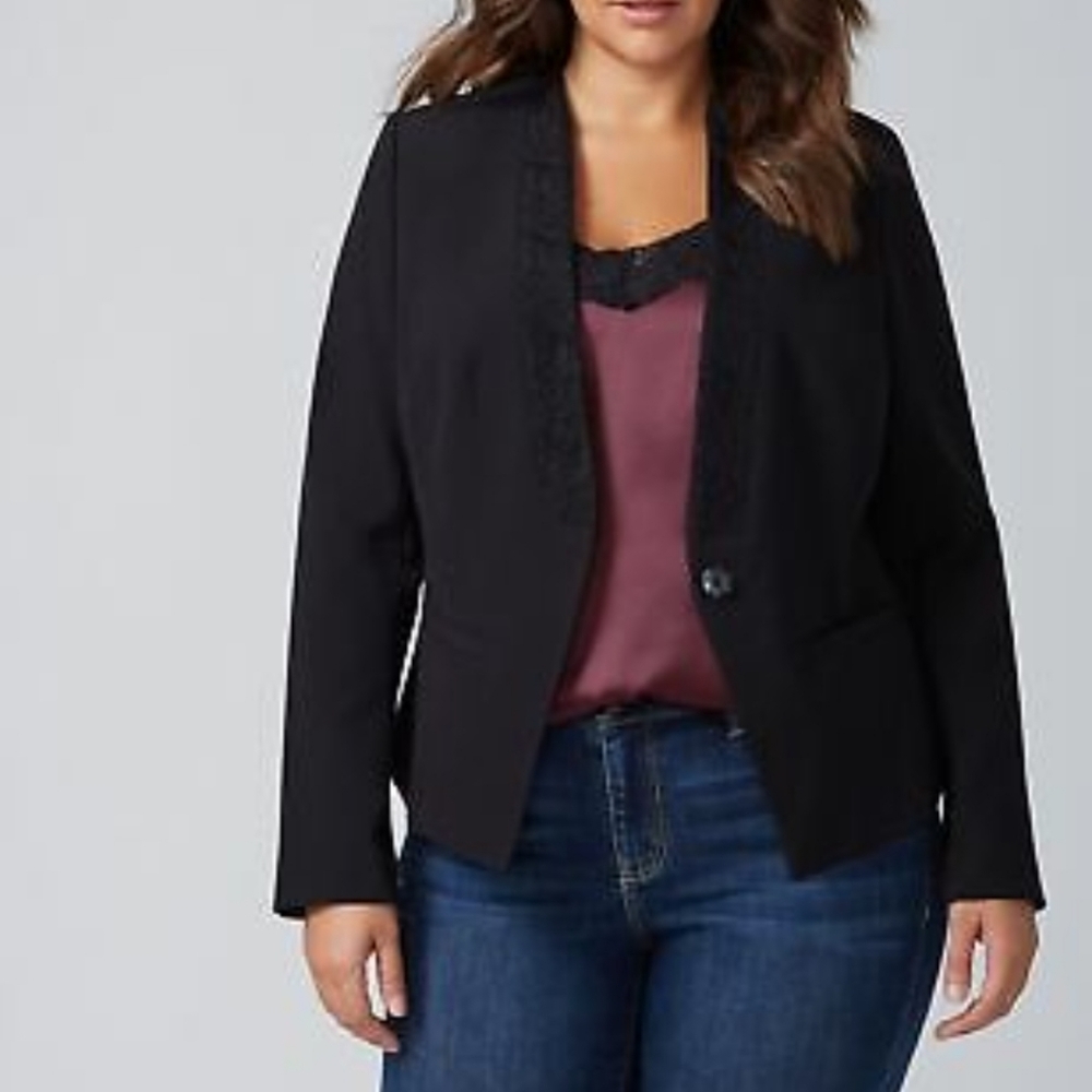 Lane Bryant Black Tailored Blazer